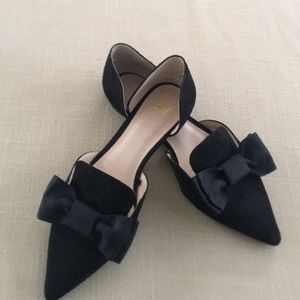 H&M flat black suede shoe size 38